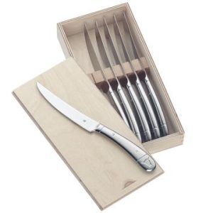 Biffkniv stor 6 st. blank stål 23 cm