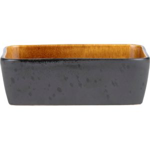 Bitz Fat rekt. 19x14cm svart/amber