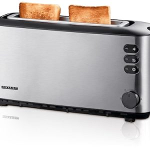 Brødrister Børstet Stål-Svart Lang