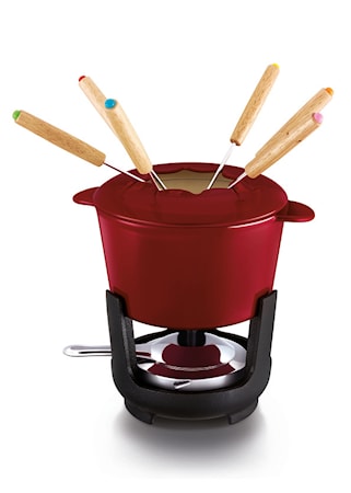 Fonduesett Støpejern Rød 1,1 L test