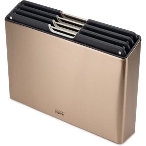 Joseph Joseph Folio skjærebrett sett i stål/rosegull