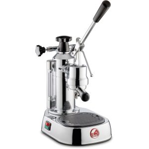 La Pavoni Europiccola Lusso Espressomaskin, 0,8 liter, Rustfritt stål med trehåndtak LPLELQ01EU 