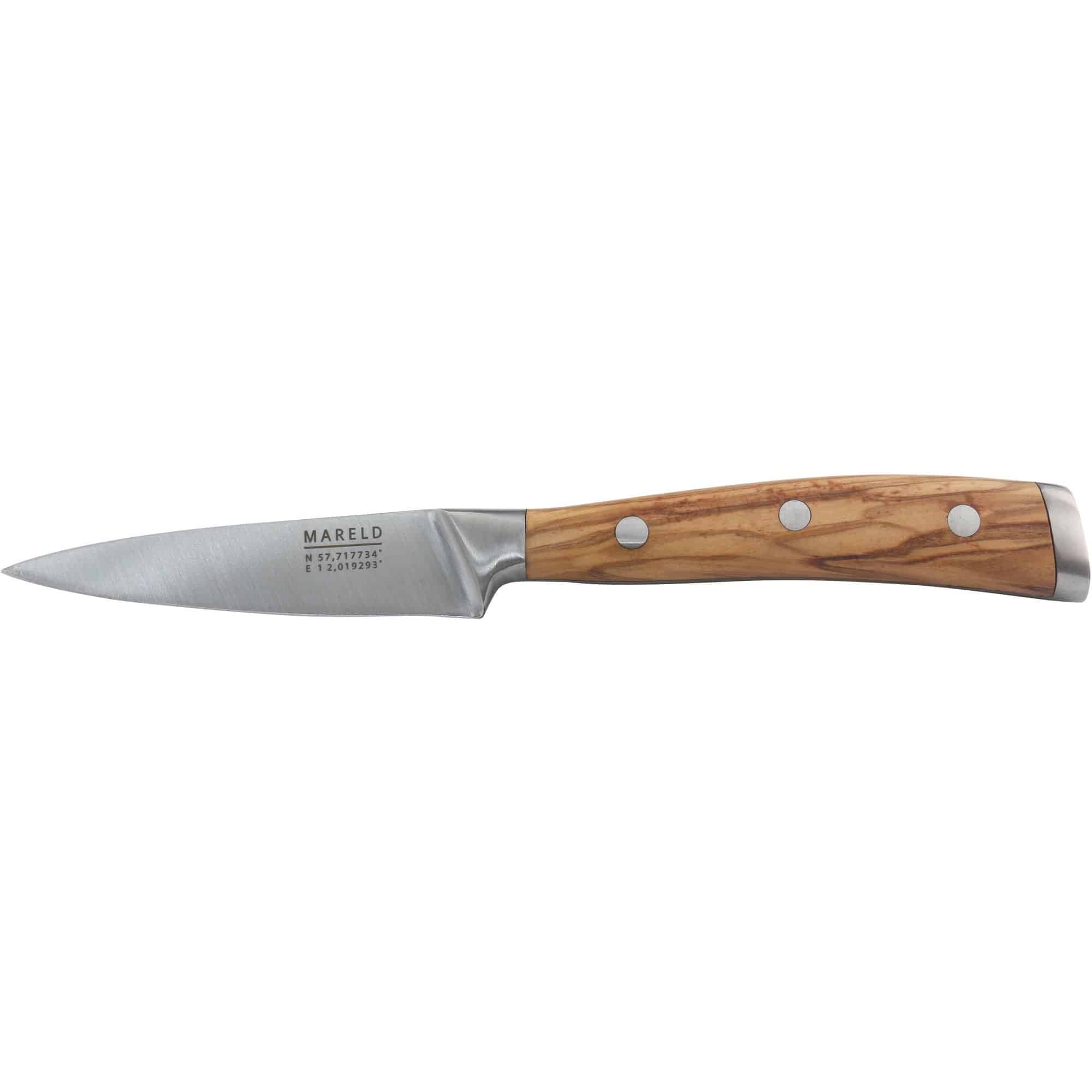 Mareld Skallkniv 9 cm. Oliventre test