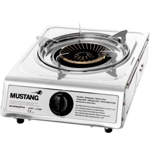 Mustang Gasskokeplate 1 brenner, rustfritt stål 4,3 kW
