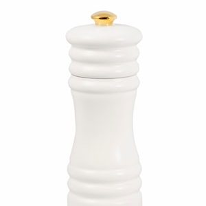 Pepperkvern matt hvit/gull 15 cm