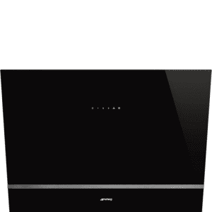 Smeg Kv28n Vegghengt ventilator - Svart/glass