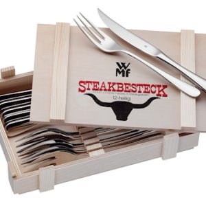 Steakbestikk/Grillbestikk 12 deler Blank Stål