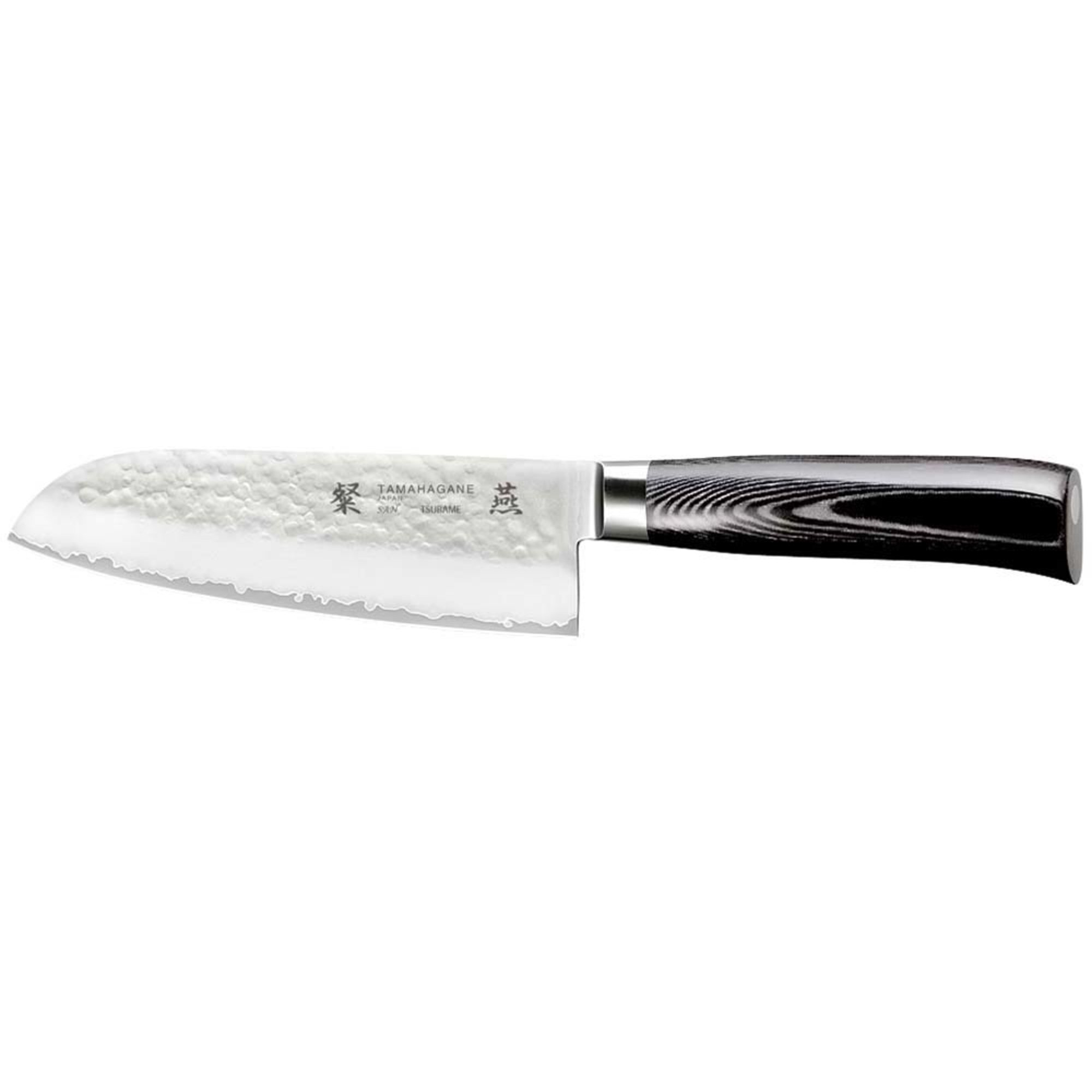 Tamahagane SAN Tsubame Santokukniv 16 cm test