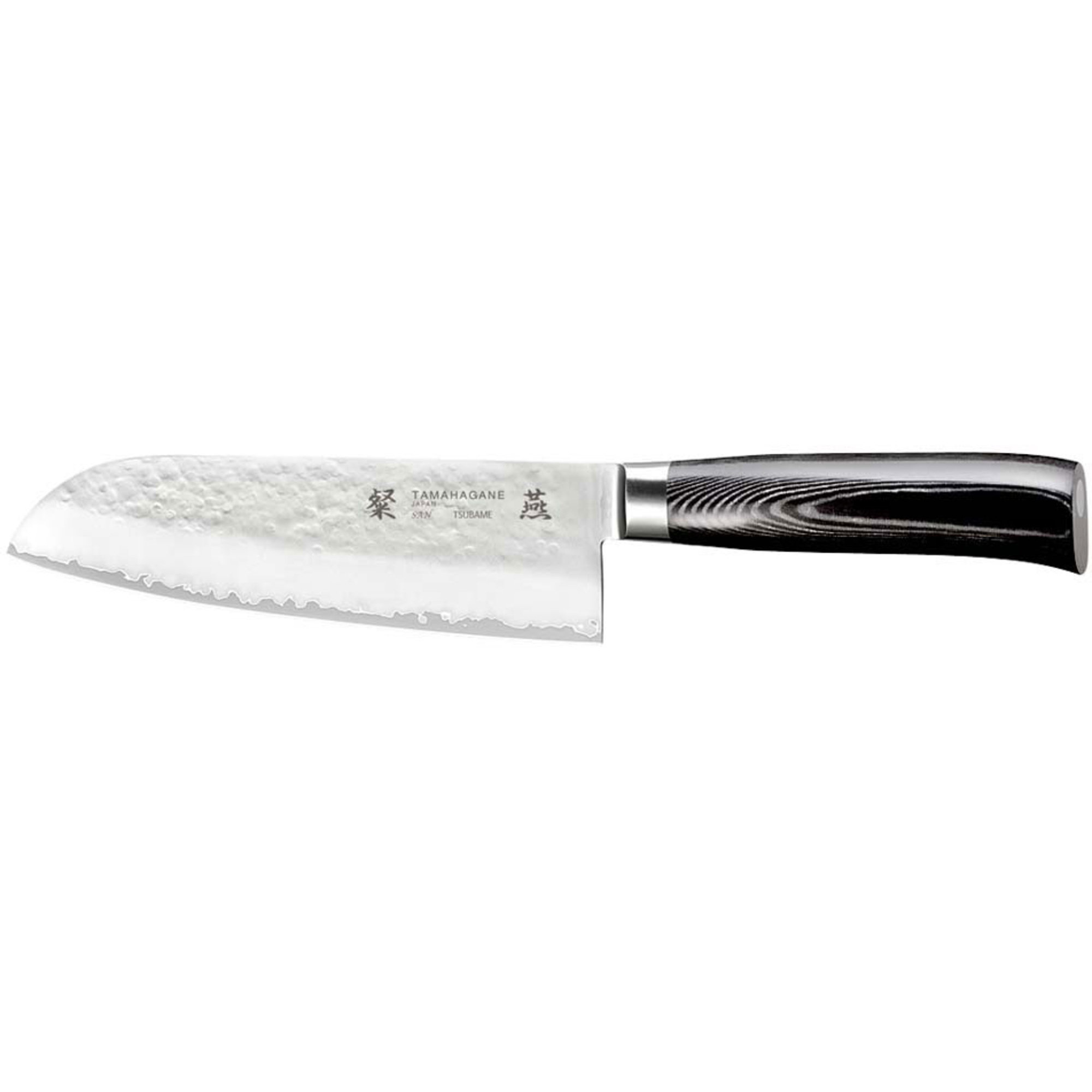 Tamahagane SAN Tsubame Santokukniv 17,5 cm test