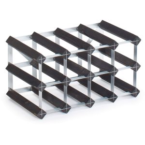 Traditional Wine Racks Vinstativ Påbygningsbart 12 flasker Black Ash