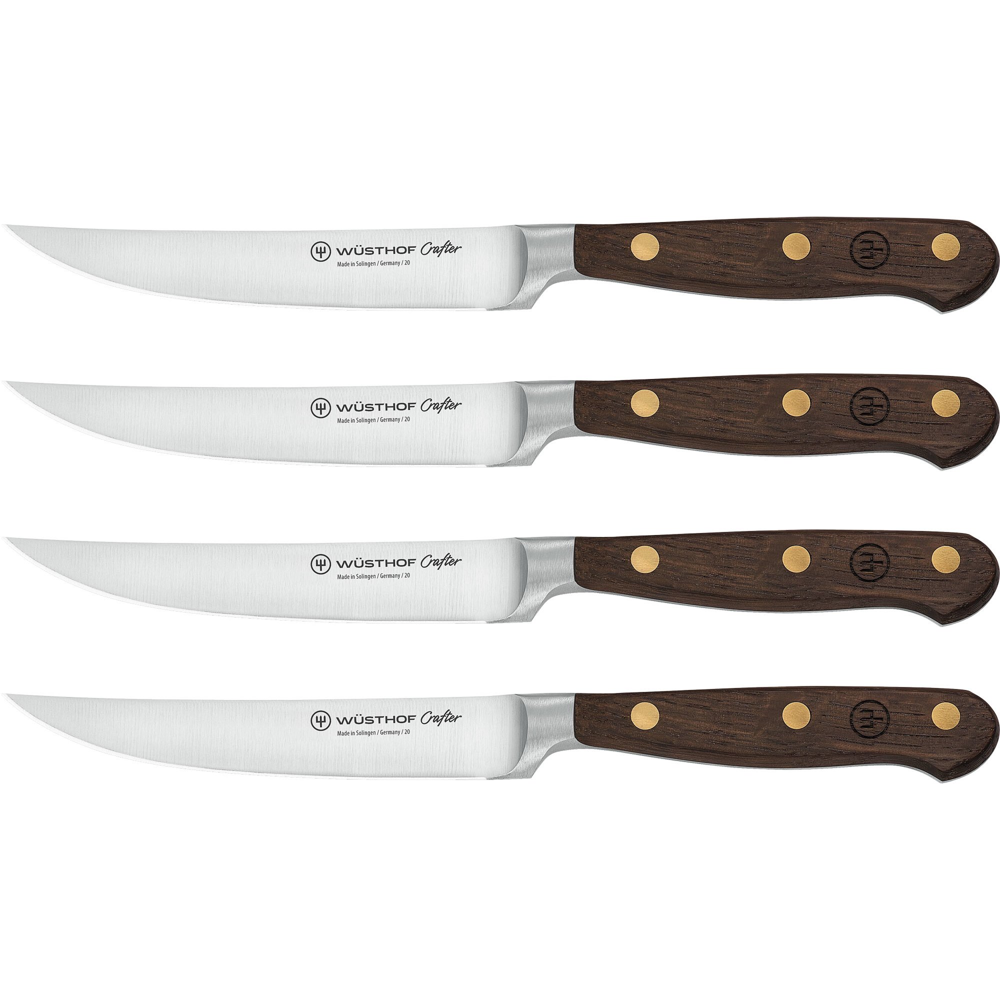 Wüsthof Crafter Steakkniver Smoked Oak 4 stk. - BEST I TEST 2025