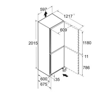 Liebherr Cnf5703 Kombiskap - Hvit