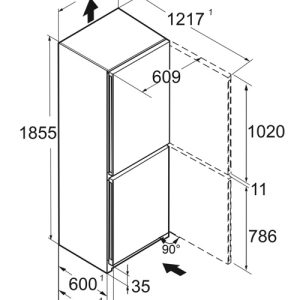 Liebherr Cnsff5203 Kombiskap - Stål