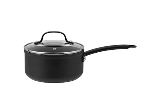 Arc Kasserolle med glasslokk svart 1,5 liter