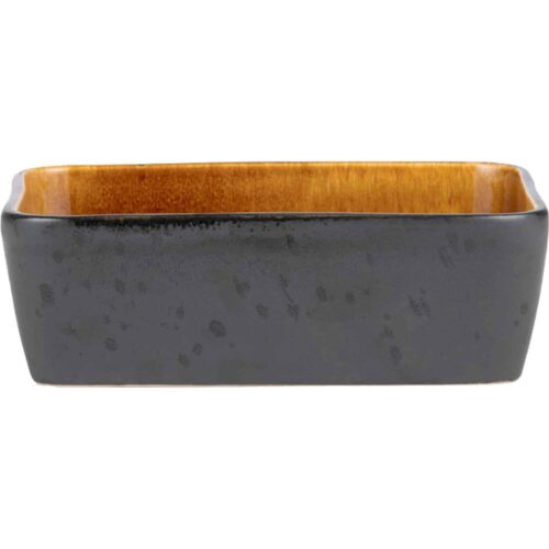 Bitz Fat rekt. 19x14cm svart/amber