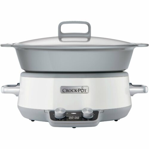 Crock-Pot Slowcooker One Pot Cooking 6,0 l Induksjon Duraceramic Timer Hvit