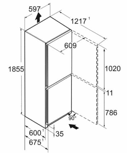 Liebherr Cnsff5203 Kombiskap – Stål