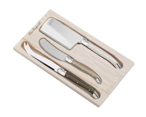 Ostebestikk 3-pakning pepper/pearl/taupe