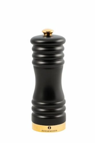 Pepperkvern matt svart/gull 15 cm