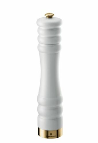 Saltkvern 25 cm Matt hvit/gull