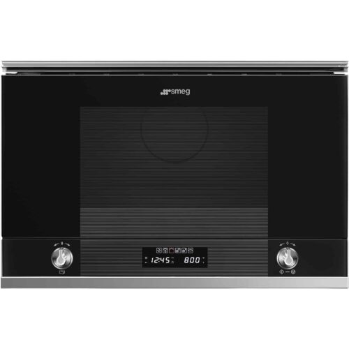 Smeg Linea Kompakt Mikrobølgeovn 60 cm, Svart