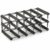 Traditional Wine Racks Vinstativ Påbyggingsbart 15 flasker Black Ash