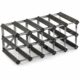 Traditional Wine Racks Vinstativ Påbyggingsbart 15 flasker Black Ash