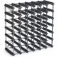 Traditional Wine Racks Vinstativ Påbyggingsbart 42 flasker Black Ash